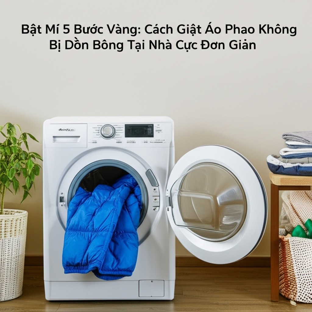 Hình minh họa cho bài viết: Bật Mí 5 Bước Vàng: Cách Giặt Áo Phao Không Bị Dồn Bông Tại Nhà Cực Đơn Giản
