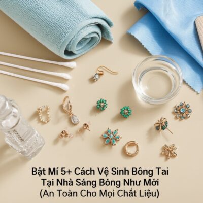 Bật Mí 5+ Cách Vệ Sinh Bông Tai Tại Nhà Sáng Bóng Như Mới (An Toàn Cho Mọi Chất Liệu)