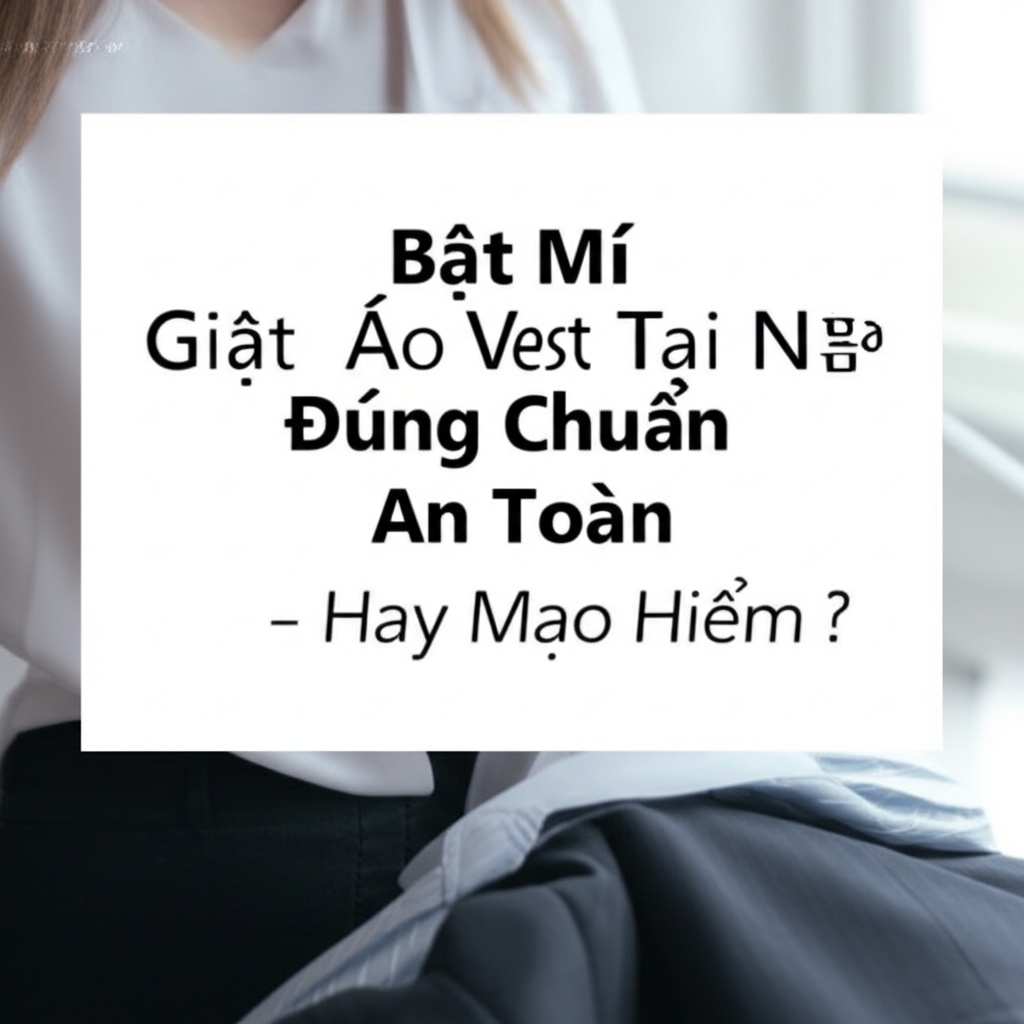 Hình minh họa cho bài viết: Bật Mí Cách Giặt Áo Vest Tại Nhà Đúng Chuẩn - An Toàn Hay Mạo Hiểm?