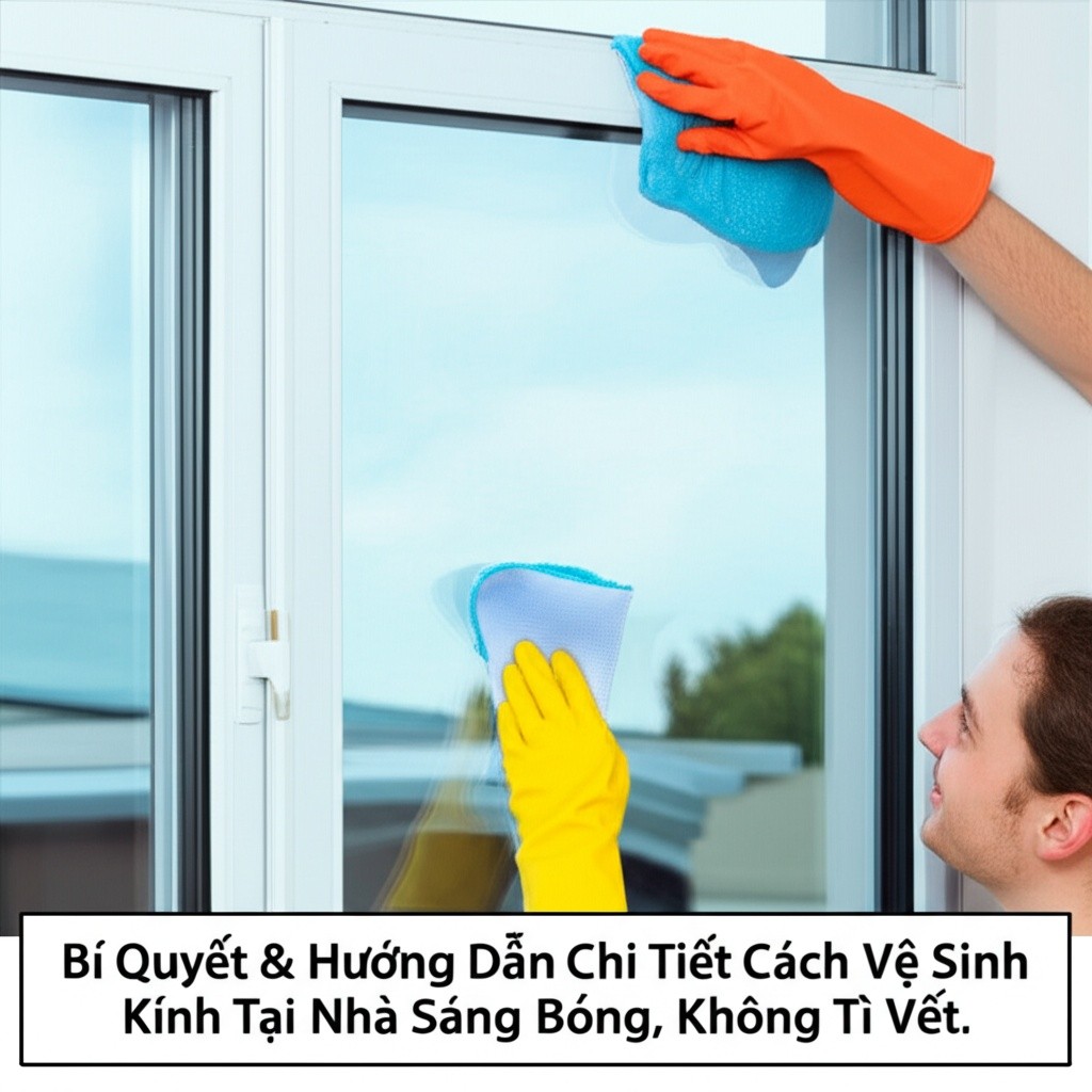 Hình minh họa cho bài viết: Bí Quyết & Hướng Dẫn Chi Tiết Cách Vệ Sinh Kính Tại Nhà Sáng Bóng, Không Tì Vết