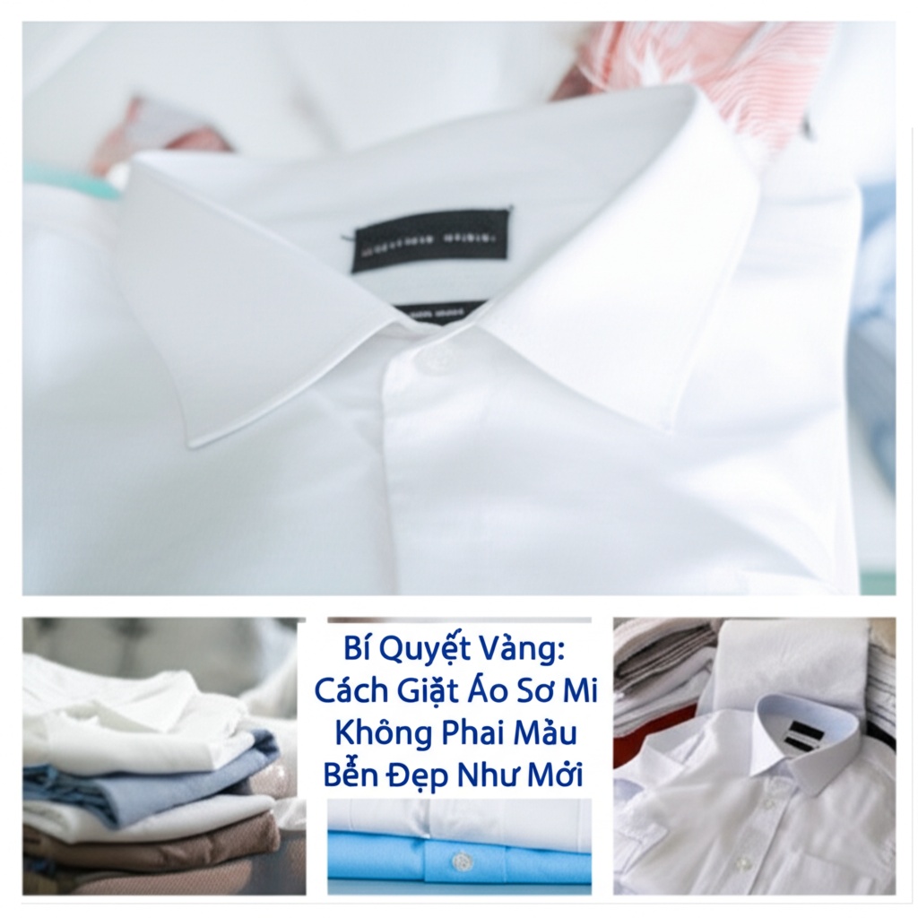 Hình minh họa cho bài viết: Bí Quyết Vàng: Cách Giặt Áo Sơ Mi Không Phai Màu, Bền Đẹp Như Mới