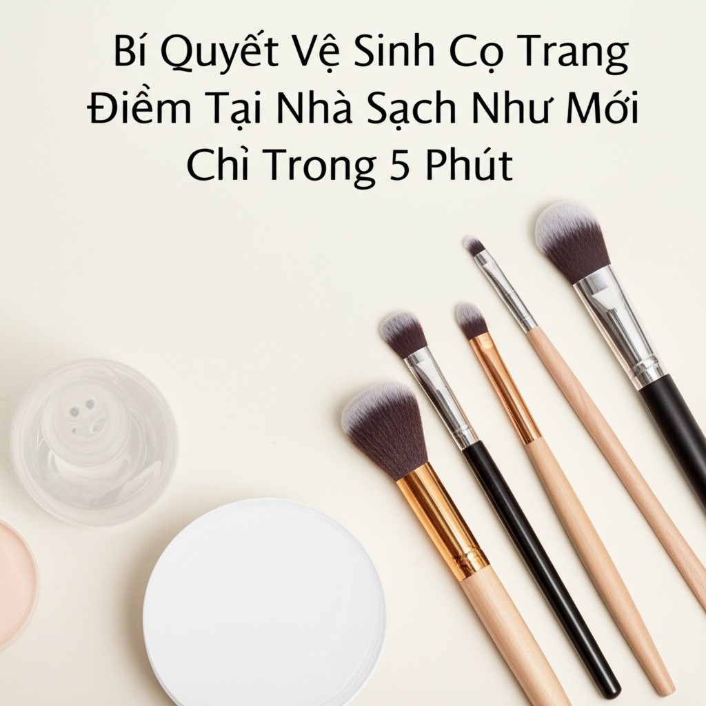 Hình minh họa cho bài viết: Bí Quyết Vệ Sinh Cọ Trang Điểm Tại Nhà Sạch Như Mới Chỉ Trong 5 Phút