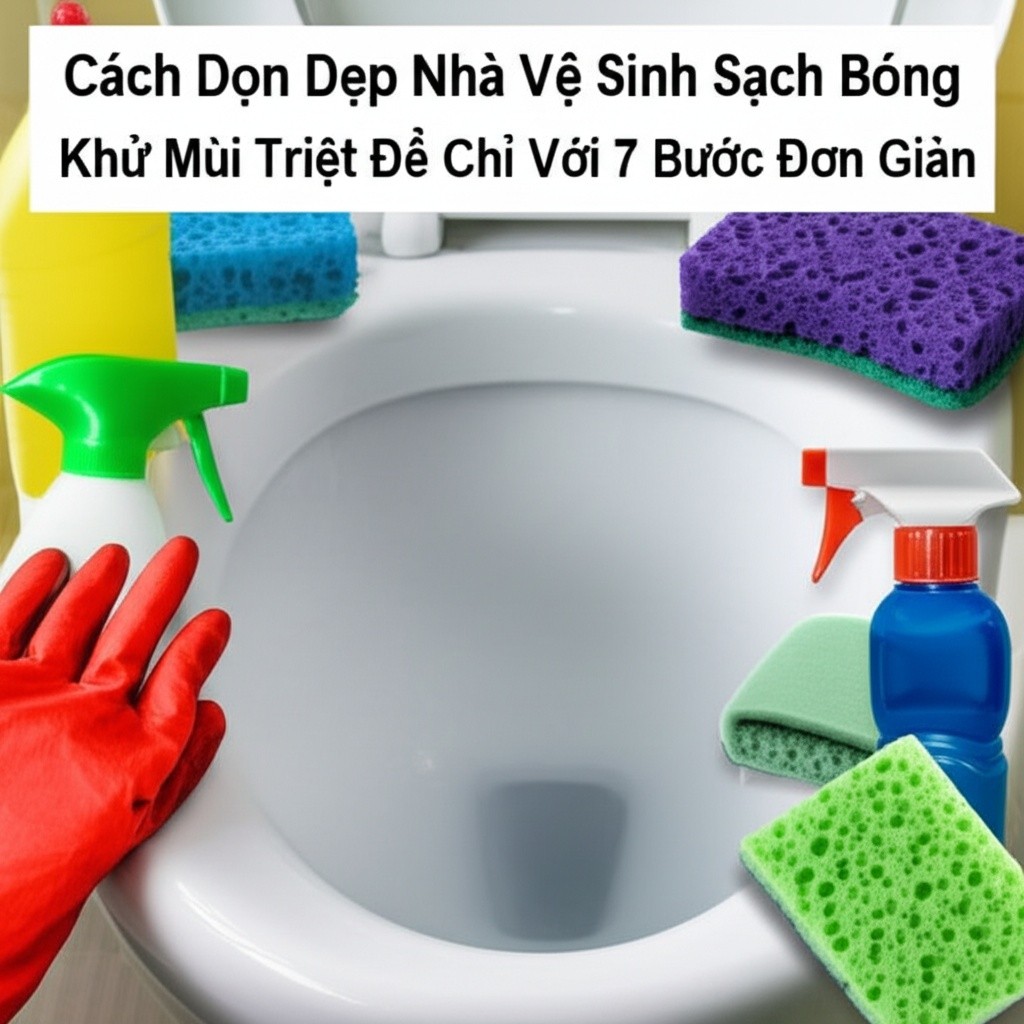 Hình minh họa cho bài viết: Cách Dọn Dẹp Nhà Vệ Sinh Sạch Bóng, Khử Mùi Triệt Để Chỉ Với 7 Bước Đơn Giản