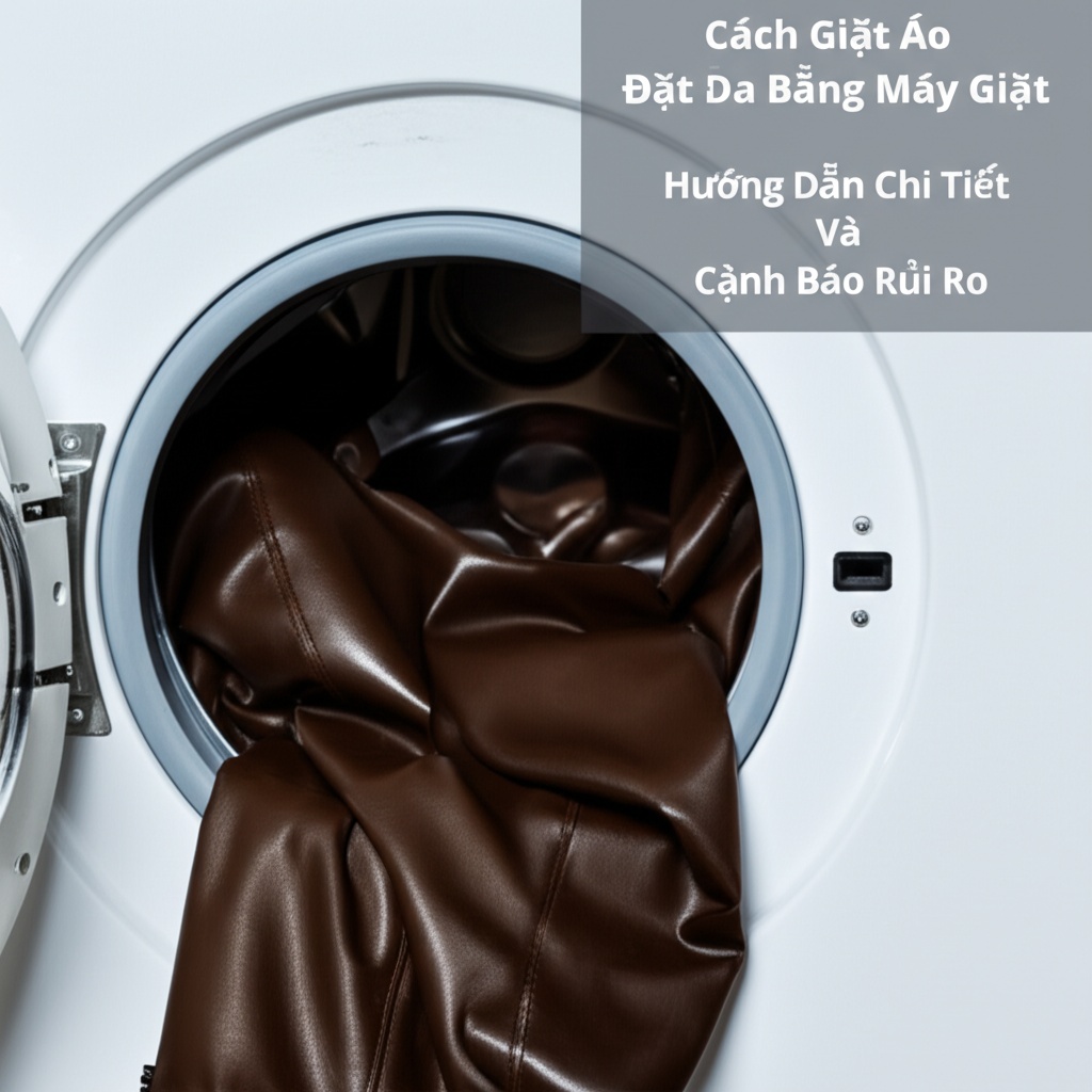 Hình minh họa cho bài viết: Cách Giặt Áo Da Bằng Máy Giặt: Hướng Dẫn Chi Tiết Và Cảnh Báo Rủi Ro
