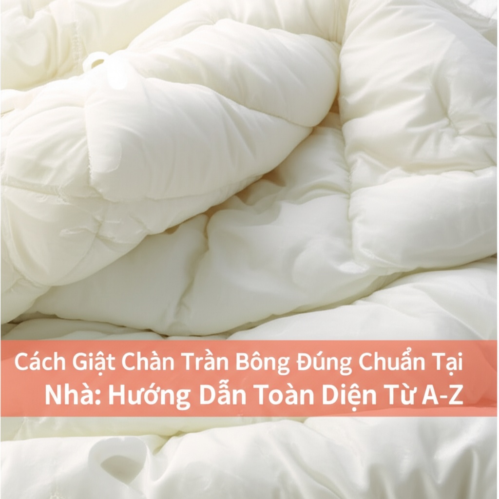 Hình minh họa cho bài viết: Cách Giặt Chăn Trần Bông Đúng Chuẩn Tại Nhà: Hướng Dẫn Toàn Diện Từ A-Z