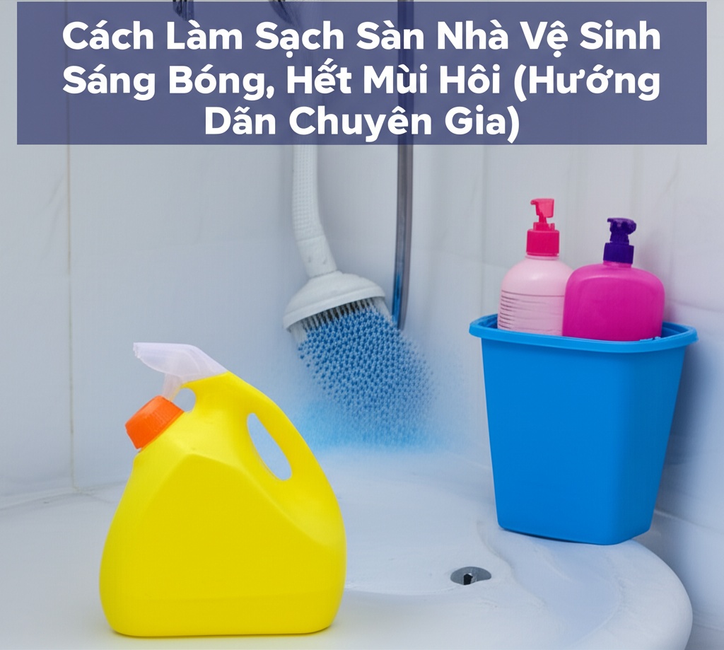 Hình minh họa cho bài viết: Cách Làm Sạch Sàn Nhà Vệ Sinh Sáng Bóng, Hết Mùi Hôi (Hướng Dẫn Chuyên Gia)