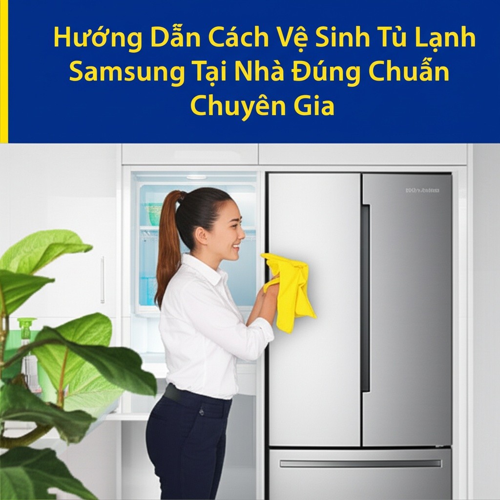 Hình minh họa cho bài viết: Hướng Dẫn Cách Vệ Sinh Tủ Lạnh Samsung Tại Nhà Đúng Chuẩn Chuyên Gia