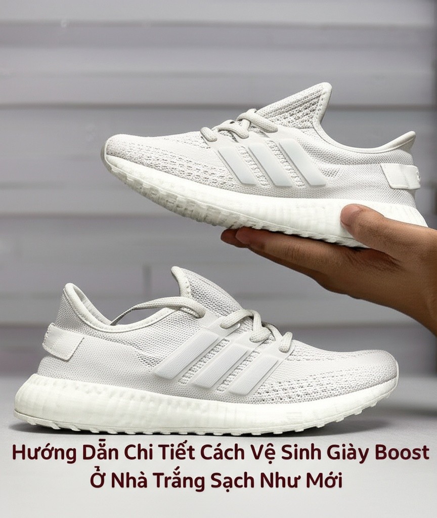 Hình minh họa cho bài viết: Hướng Dẫn Chi Tiết Cách Vệ Sinh Giày Boost Ở Nhà Trắng Sạch Như Mới