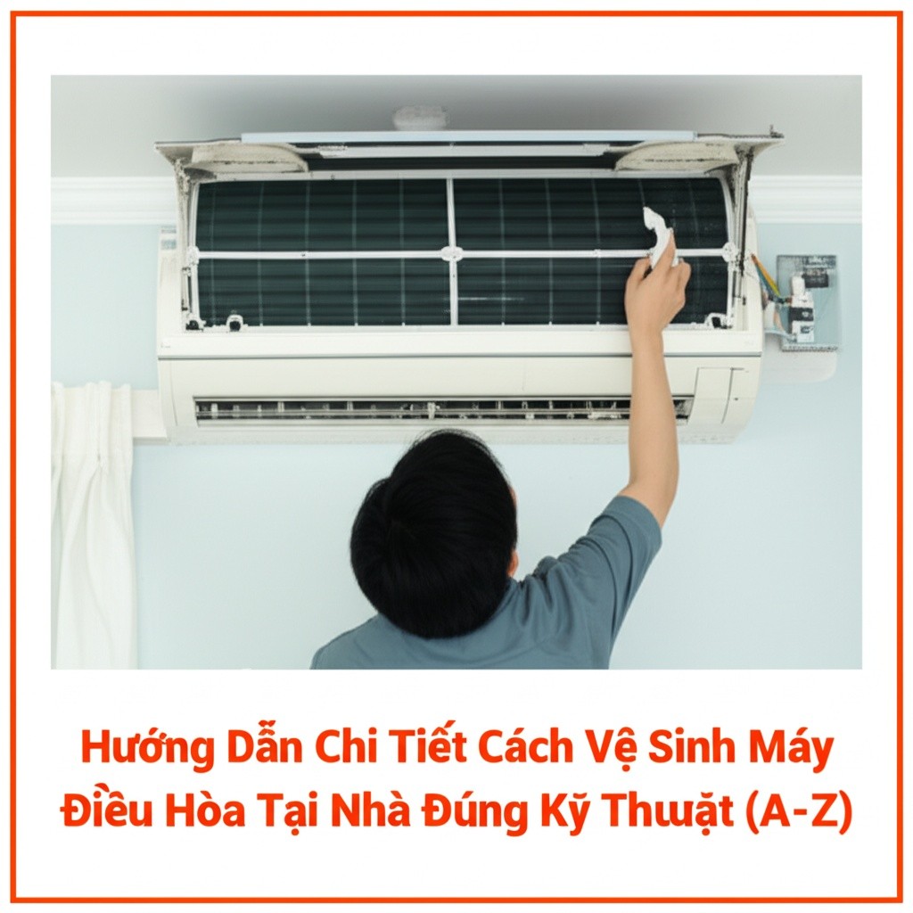 Hình minh họa cho bài viết: Hướng Dẫn Chi Tiết Cách Vệ Sinh Máy Điều Hòa Tại Nhà Đúng Kỹ Thuật (A-Z)