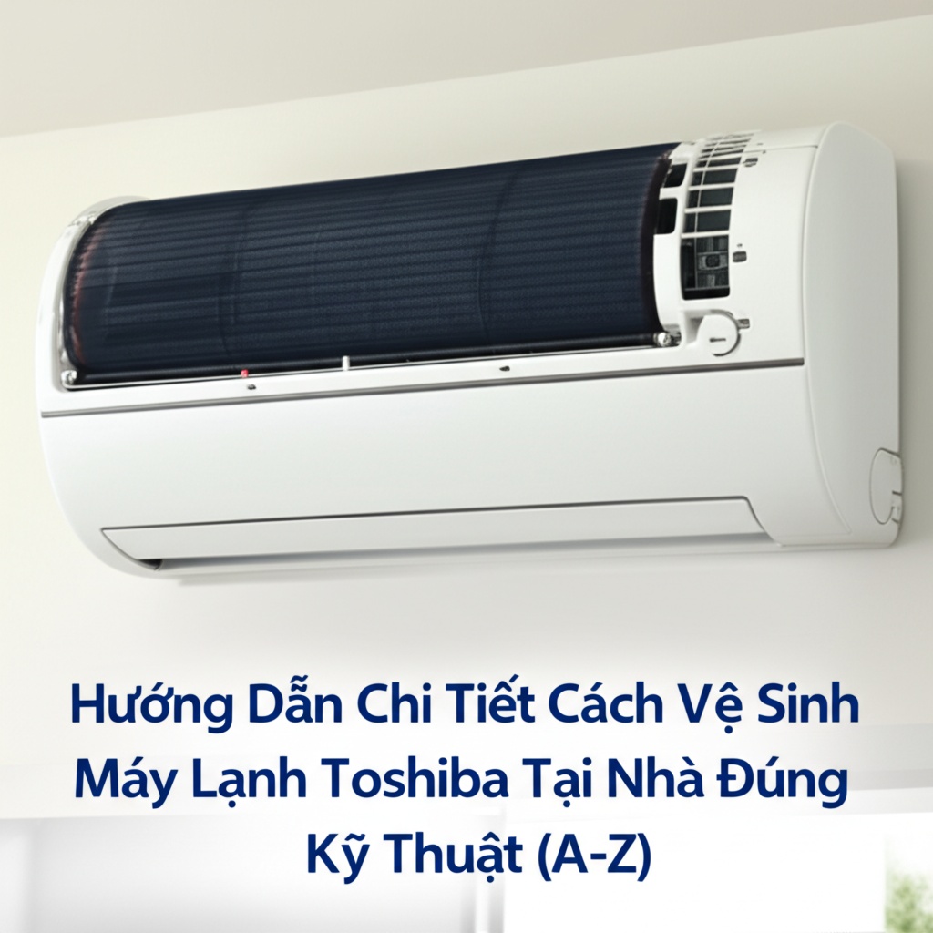 Hình minh họa cho bài viết: Hướng Dẫn Chi Tiết Cách Vệ Sinh Máy Lạnh Toshiba Tại Nhà Đúng Kỹ Thuật (A-Z)