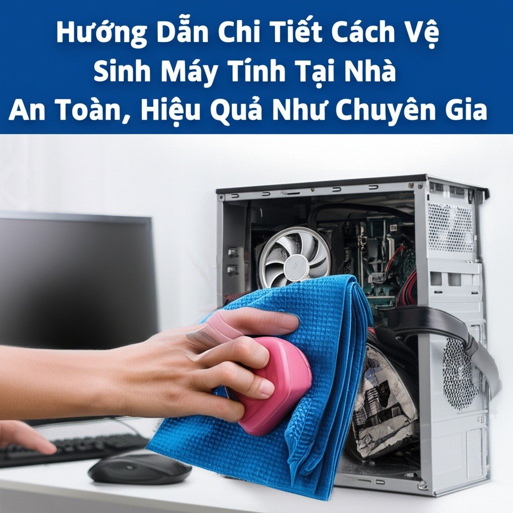 Hình minh họa cho bài viết: Hướng Dẫn Chi Tiết Cách Vệ Sinh Máy Tính Tại Nhà An Toàn, Hiệu Quả Như Chuyên Gia