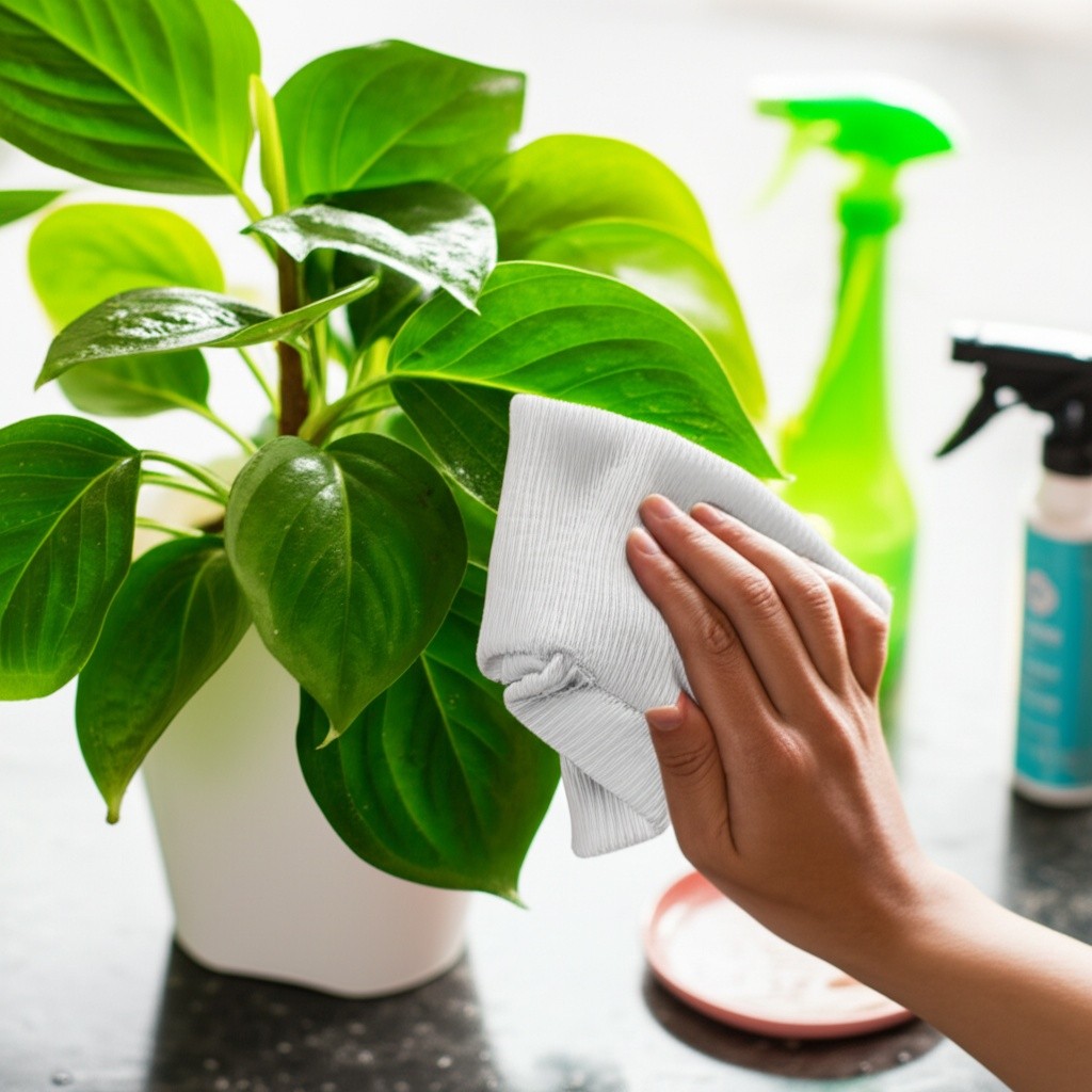 Hình minh họa cho bài viết: Hướng Dẫn Toàn Diện Cách Vệ Sinh Lá Cây Trong Nhà Đúng Chuẩn Chuyên Gia
